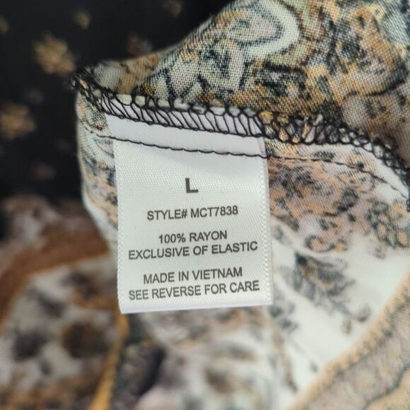 Ryan Michelle Women's Off Shoulder Bell Sleeve Midi Floral Boho Dress Size 4 - Picture 6 of 7